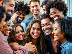 Oameni zâmbitori, clienți mulțumiți, franciză de servicii